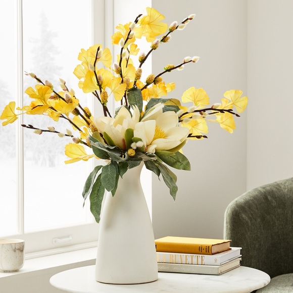 West Elm Pure White Matte Ceramic Carafe VASE - Picture 2 of 4